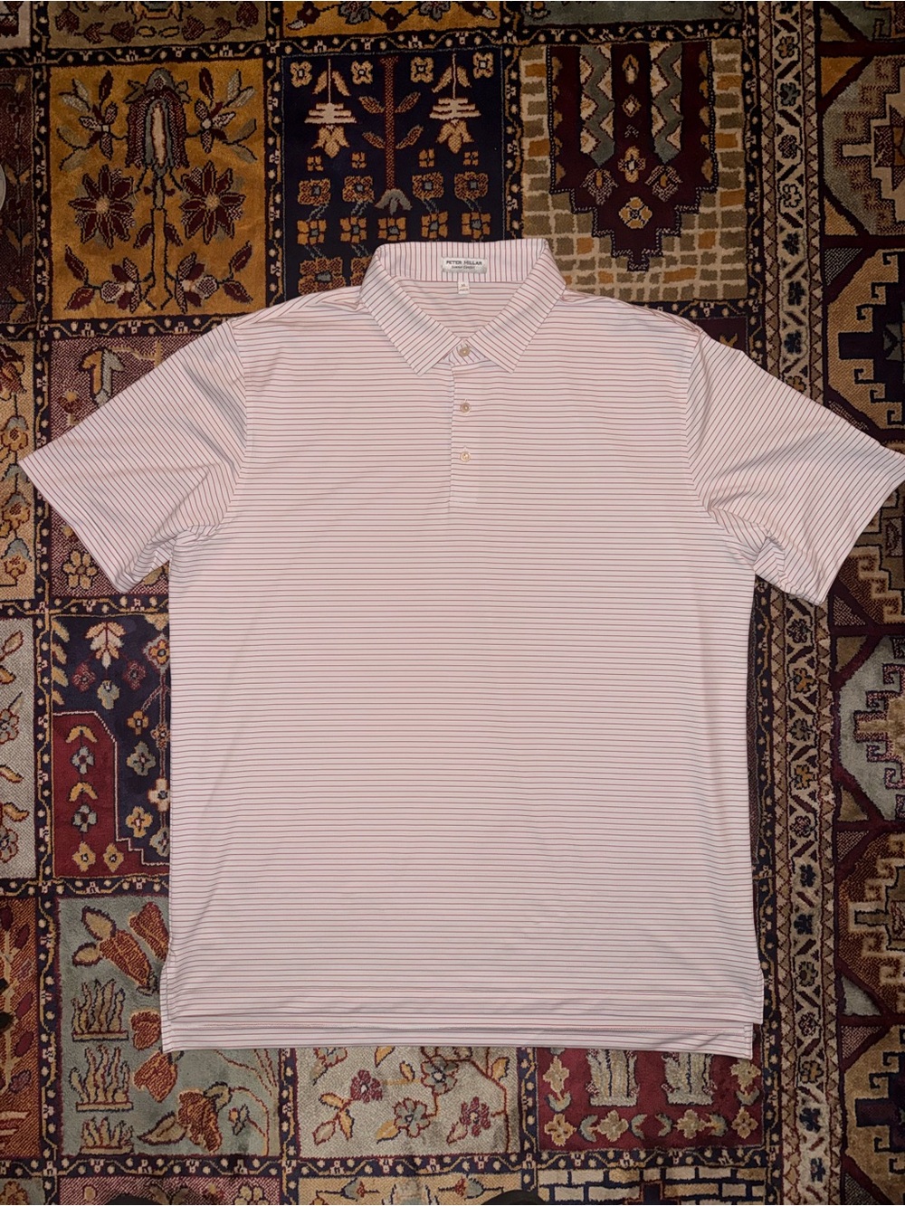 Peter Millar Soft Pink Micro-Striped Polo